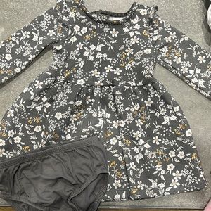 Gray floral dress